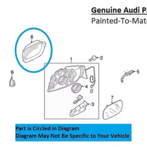Painted 2013-2016 Audi Allroad Side Mirror Cover | Genuine OEM