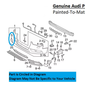 Painted 2013-2016 Audi S4 Front Tow Hook Cover | Genuine OEM
