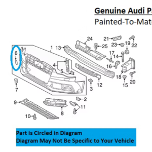 Painted 2013-2017 Audi A5 A5 Quattro Front Tow Hook Cover | Genuine OEM