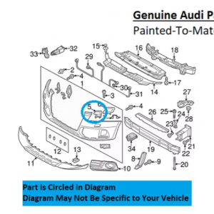 Painted 2013-2017 Audi Q5 Q5 Quattro Headlamp Washer Cover | Genuine OEM