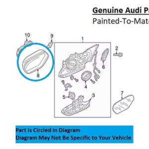 Painted 2013-2018 Audi S6 Side Mirror Cover | Genuine OEM