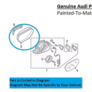Painted 2013-2018 Audi S7 Side Mirror Cover | Genuine OEM