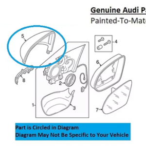 Painted 2013-2018 Audi S8 Side Mirror Cover | Genuine OEM