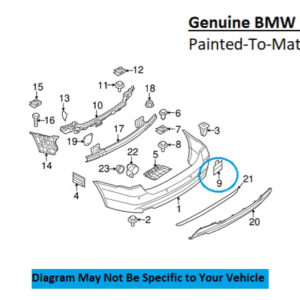 Painted 2013-2018 BMW 3 Series 320 328 330 340 Rear Tow Hook Cover | Genuine OEM