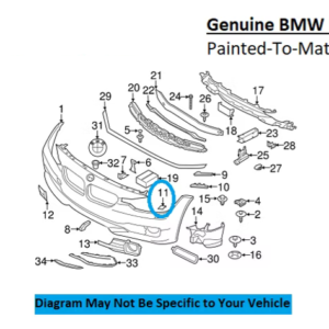 Painted 2013-2019 BMW 320 328 330 340 Headlamp Washer Cover | Genuine OEM