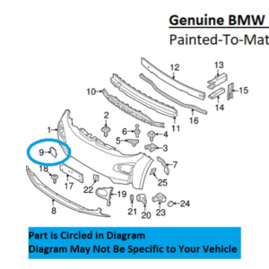 Painted 2014-2017 BMW i3 Front Tow Hook Cover | Genuine OEM