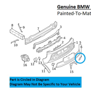 Painted 2014-2017 BMW i3 Rear Tow Hook Cover | Genuine OEM