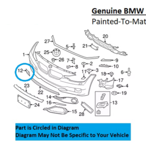 Painted 2014-2020 BMW 4 Series 428 430 435 440 Front Tow Hook Cover | GenuineOEM