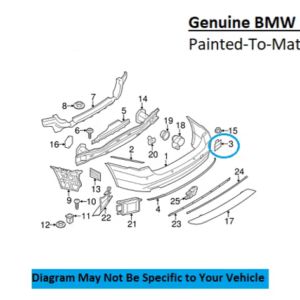 Painted 2014-2020 BMW 4 Series 428 430 435 440 Rear Tow Hook Cover | Genuine OEM