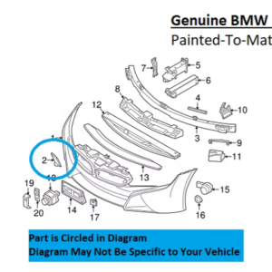 Painted 2014-2020 BMW i8 Front Tow Hook Cover | Genuine OEM
