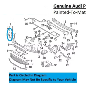 Painted 2014 Audi RS7 Headlamp Washer Cover | Genuine OEM