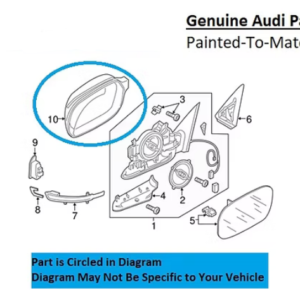 Painted 2015-2018 Audi Q3 Q3 Quattro Side Mirror Cover | Genuine OEM