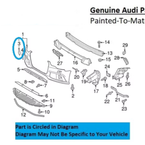 Painted 2015-2018 Audi RS7 Front Tow Hook Cover | Genuine OEM