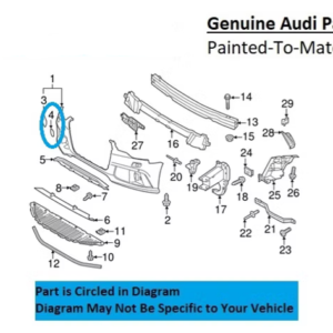 Painted 2015-2018 Audi RS7 Headlamp Washer Cover | Genuine OEM