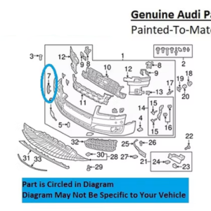 Painted 2015-2018 Audi S8 Headlamp Washer Cover | Genuine OEM