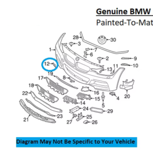 Painted 2015-2018 BMW M3 Front Tow Hook Cover | Genuine OEM