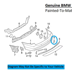 Painted 2015-2018 BMW M3 Rear Tow Hook Cover | Genuine OEM