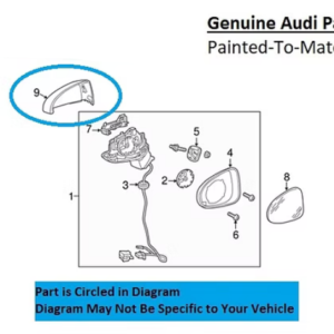 Painted 2015-2020 Audi A3 A3 Quattro Side Mirror Cover | Genuine OEM