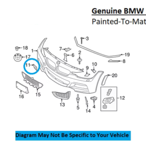 Painted 2015-2020 BMW M4 Front Tow Hook Cover | Genuine OEM