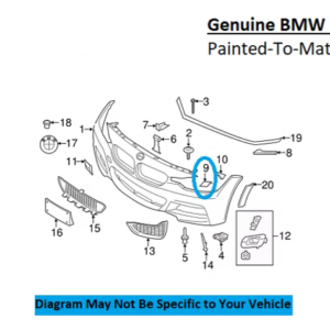 Painted 2015-2020 BMW M4 Headlamp Washer Cover | Genuine OEM