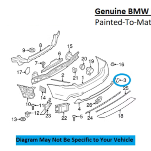 Painted 2015-2020 BMW M4 Rear Tow Hook Cover | Genuine OEM