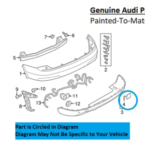 Painted 2015 Audi Q3 Q3 Quattro Rear Tow Hook Cover | Genuine OEM