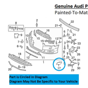 Painted 2016-2018 Audi A6 A6 Quattro Headlamp Washer Cover | Genuine OEM