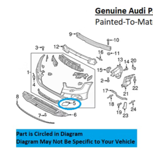Painted 2016-2018 Audi A7 Quattro Headlamp Washer Cover | Genuine OEM