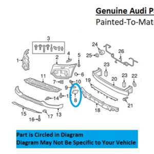 Painted 2016-2018 Audi Q3 Q3 Quattro Headlamp Washer Cover | Genuine OEM