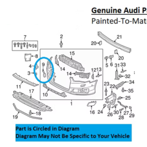 Painted 2016-2018 Audi S6 Front Tow Hook Cover | Genuine OEM