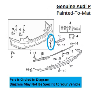 Painted 2016-2018 Audi S6 Rear Tow Hook Cover | Genuine OEM