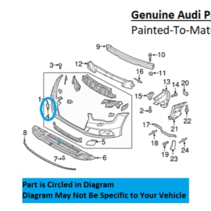 Painted 2016-2018 Audi S7 Front Tow Hook Cover | Genuine OEM