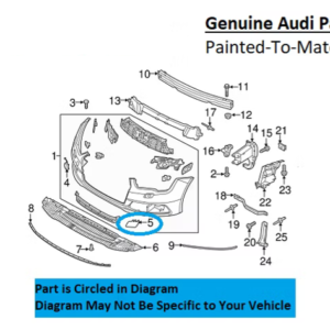 Painted 2016-2018 Audi S7 Headlamp Washer Cover | Genuine OEM