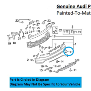 Painted 2016-2018 Audi S7 Rear Tow Hook Cover | Genuine OEM