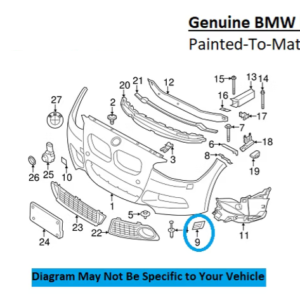 Painted 2016-2018 BMW M2 Headlamp Washer Cover | Genuine OEM