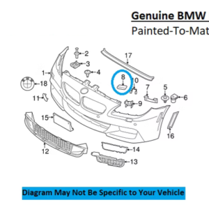 Painted 2016-2019 BMW 6 Series 640 650 Headlamp Washer Cover | Genuine OEM