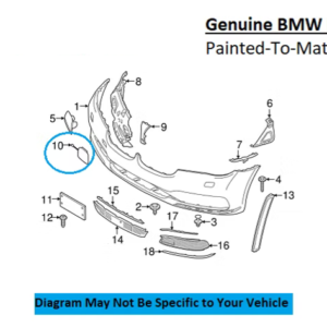 Painted 2016-2019 BMW 7 Series 740 750 760 Front Tow Hook Cover | Genuine OEM