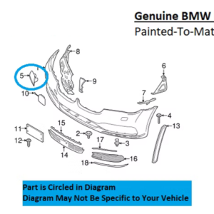 Painted 2016-2019 BMW 7 Series 740 750 760 Headlamp Washer Cover | Genuine OEM