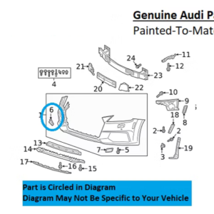 Painted 2016-2023 Audi TT Quattro Front Tow Hook Cover | Genuine OEM