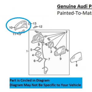 Painted 2016-2023 Audi TT Quattro Side Mirror Cover | Genuine OEM