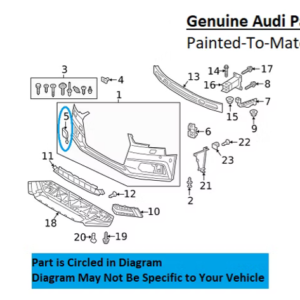 Painted 2017-2019 Audi A4 A4 Quattro Front Tow Hook Cover | Genuine OEM