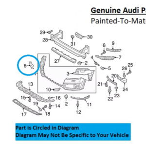Painted 2017-2019 Audi Q7 Front Tow Hook Cover | Genuine OEM