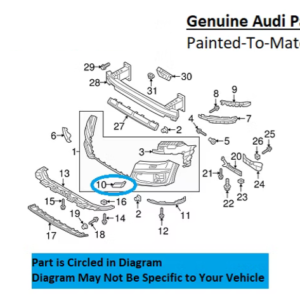 Painted 2017-2019 Audi Q7 Headlamp Washer Cover | Genuine OEM