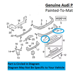 Painted 2017-2019 Audi Q7 Rear Tow Hook Cover | Genuine OEM