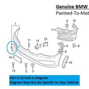 Painted 2017-2020 BMW 5 Series 530 540 550 Front Tow Hook Cover | Genuine OEM