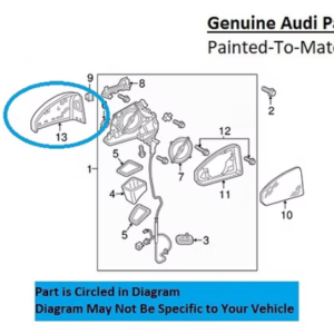 Painted 2017-2024 Audi A4 A4 Quattro Side Mirror Cover | Genuine OEM