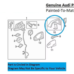 Painted 2017-2024 Audi Q7 Side Mirror Cover | Genuine OEM