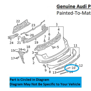 Painted 2018-2020 Audi Q5 Q5 Quattro Rear Tow Hook Cover | Genuine OEM