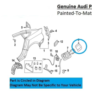 Painted 2018-2024 Audi S5 Sportsback Fuel Door | Genuine OEM