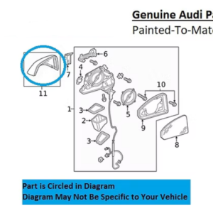 Painted 2018-2026 Audi Q5 Side Mirror Cover | Genuine OEM